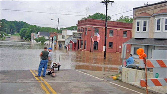 Flooding in Rock Springs, WI 
