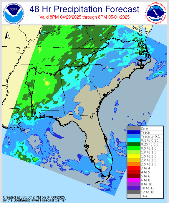 48 Hour Hydrometerological Outlook Link to Graphic