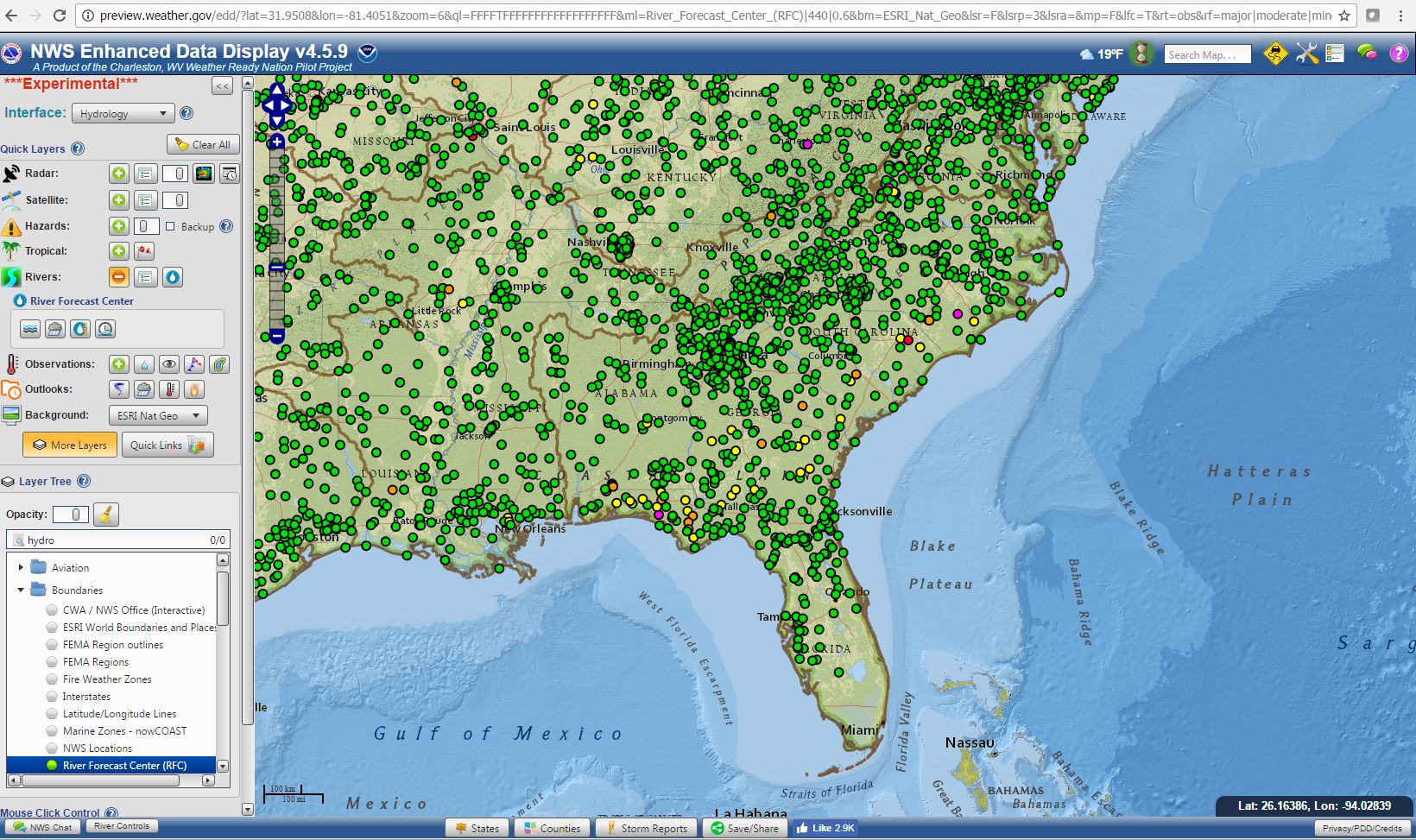 Maps from the Enhanced Data Display