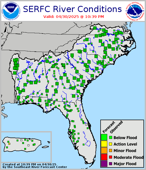 Latest River and Stream Conditions