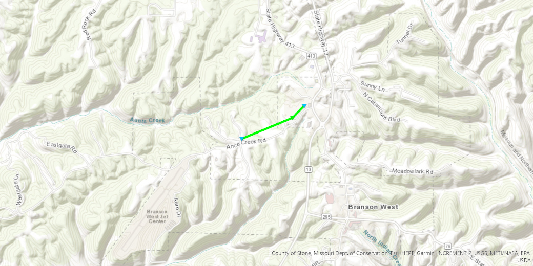 Branson West Track Map