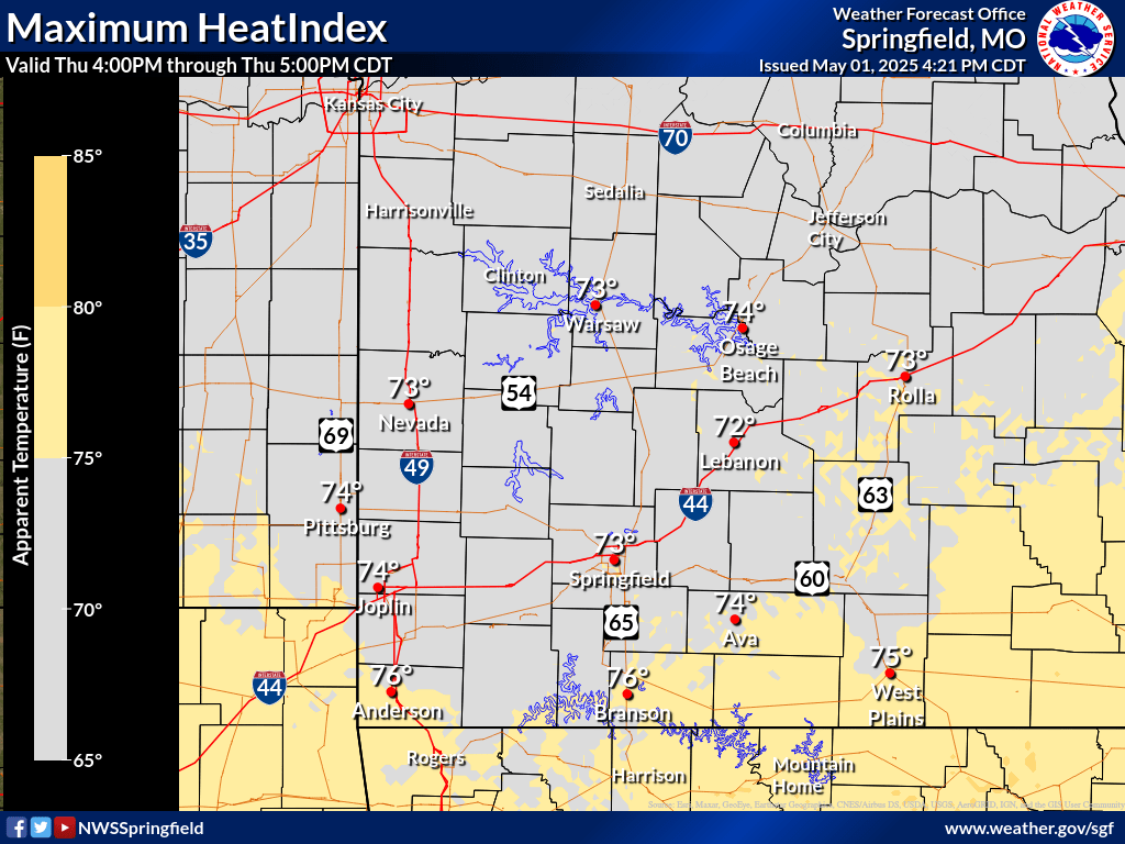 4 pm heat index
