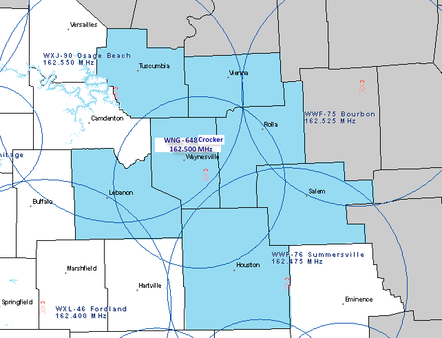 NWR Dixon Coverage Map