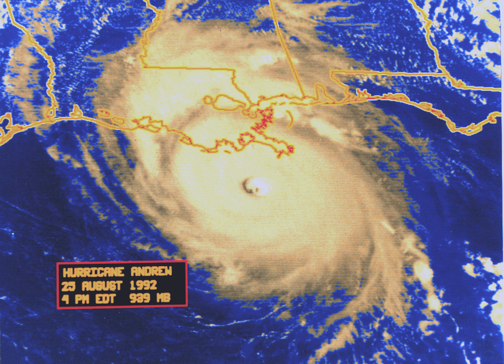Hurricane Andrew Approaching Louisiana