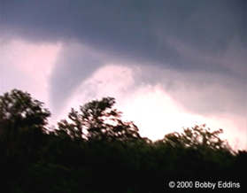 Tornado from Storm 5 at F3 intensity as viewed from Interstate 49