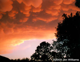 Mammatus clouds from Storm 6