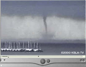 Waterspout over Cross Lake