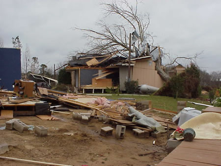 House damaged in Claiborne Parish