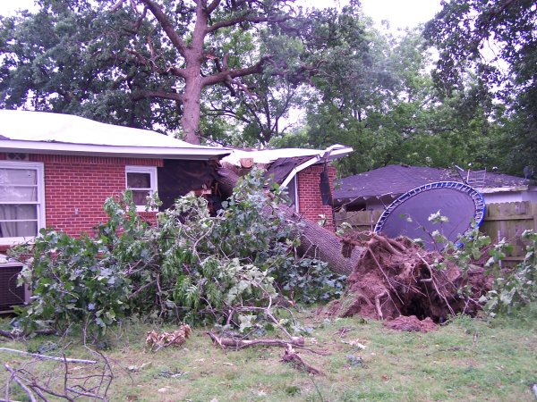 Damage to a home in Winnsboro
