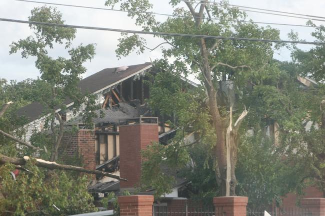 EF2 damage to homes in North Bossier City