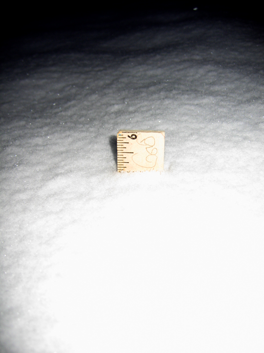 5 inches of snow in Stonewall, LA