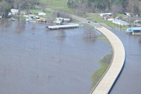 Black Lake flooding near Clarence, LA.
