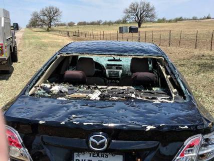 hail damage to a vehicle in Richland Springs vicinity