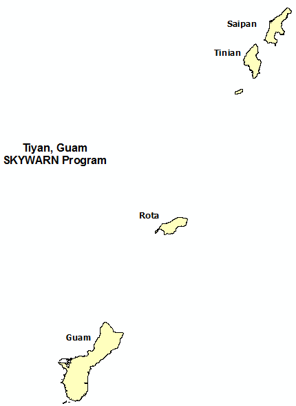 Guam and the Northern Marianas SKYWARN Program map