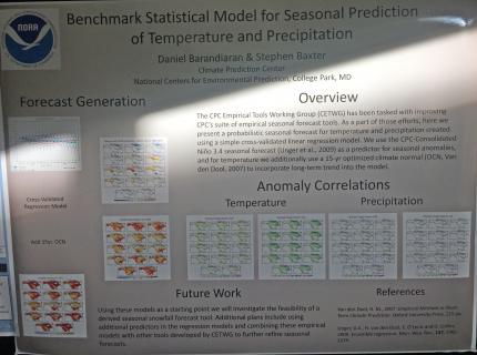 Benchmark Statistical Model for Seasonal Prediction of Temperature and Precipitation