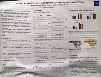 Consistent sub-monthly and monthly forecast by combining GEFS and CFS data