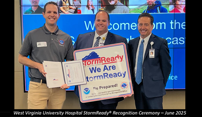 WVU Hospital StormReady Template