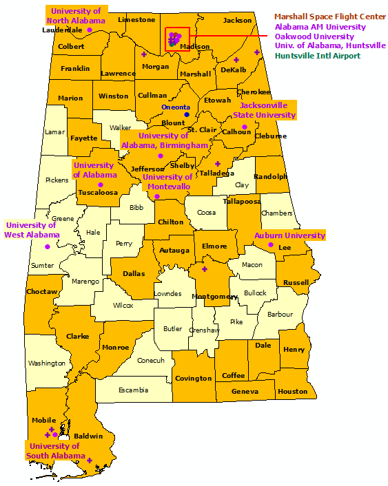 Alabama StormReady Communities. Click for state map and list