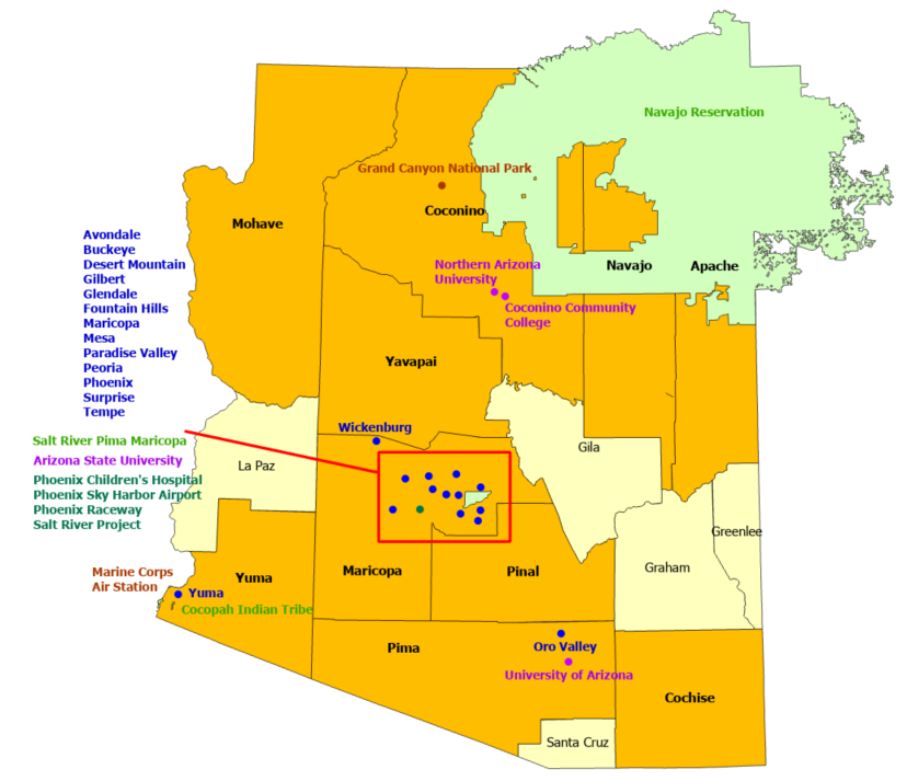 Arizona StormReady amd TsunamiReady sites