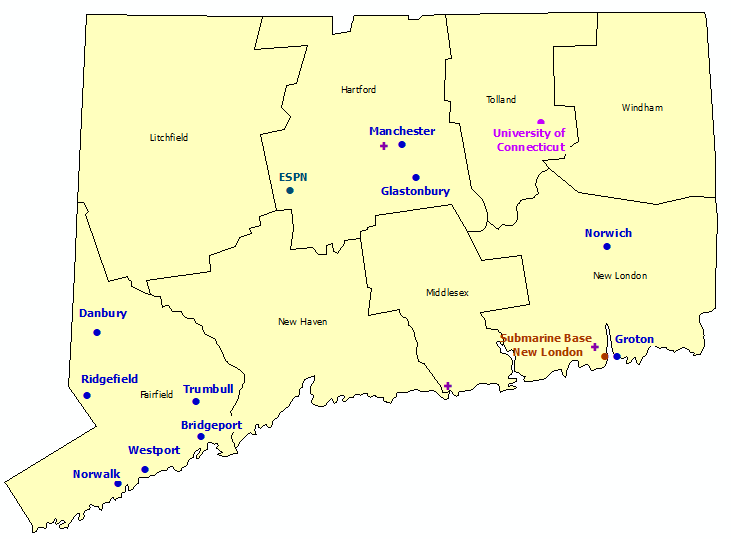 Connecticut StormReady Communities. Click for state map and list