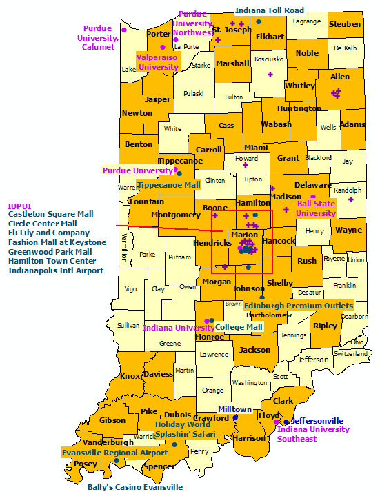 Indiana StormReady locations, see list below