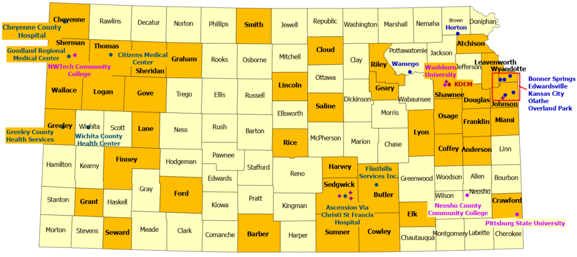 Kansas StormReady sites, see list below