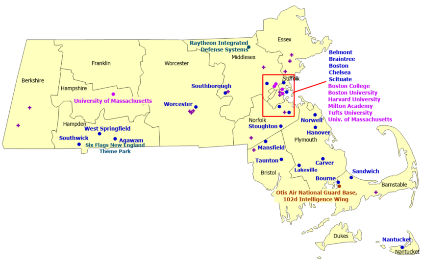 Massachusetts StormReady Communities. Click for state map and list