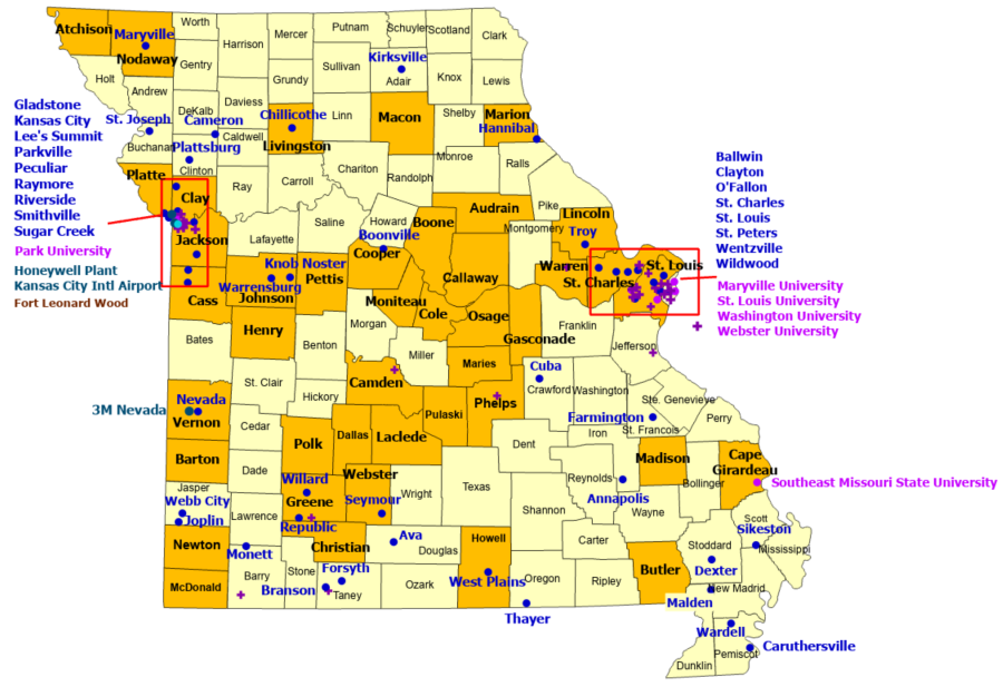 Missouri StormReady Communities. Click for state map and list