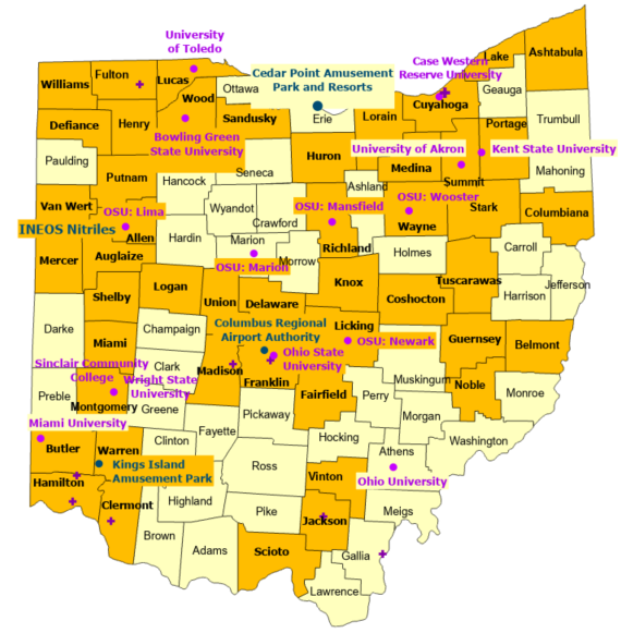 Ohio highways map. 