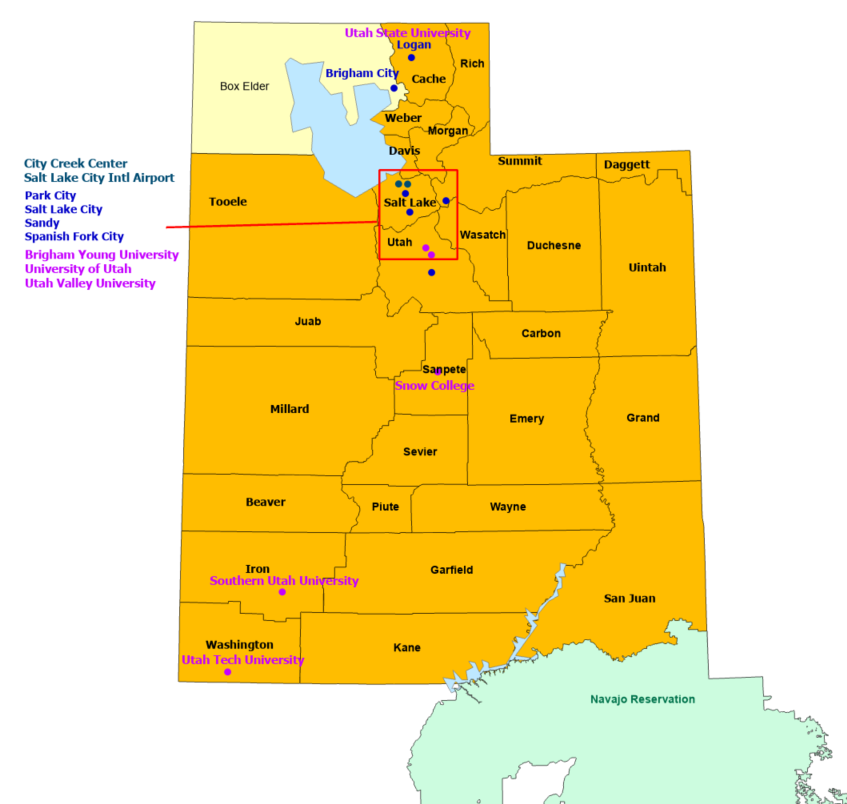 Utah StormReady Communities. Click for state map and list