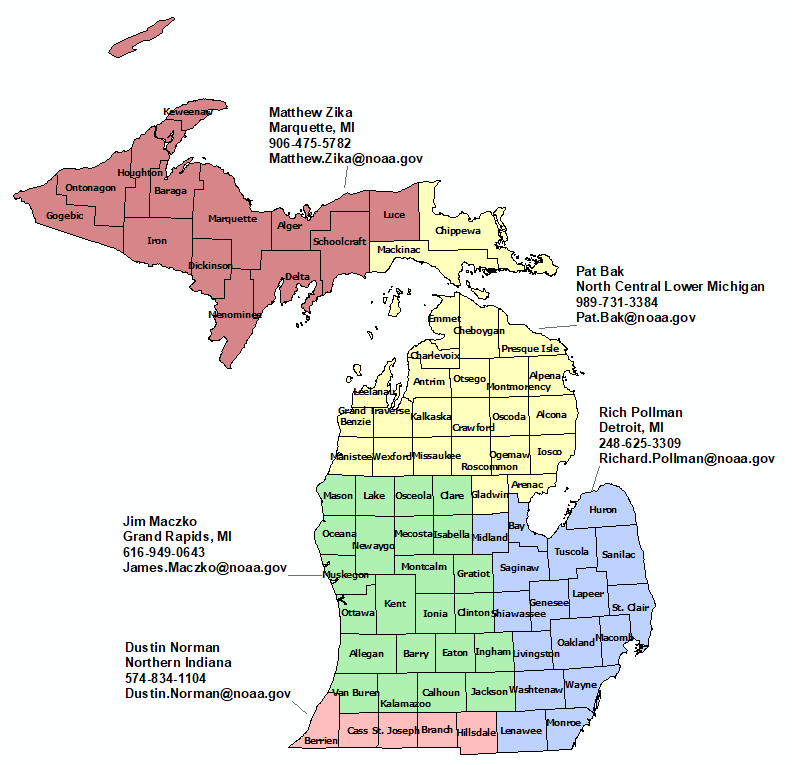 Michigan NWS Local offices and contact information