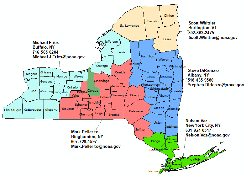 New York StormReady Contact map