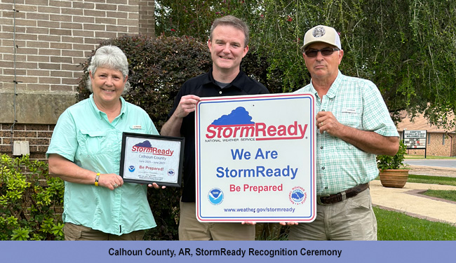 Calhoun County, AR, StormReady Recogntion Ceremony