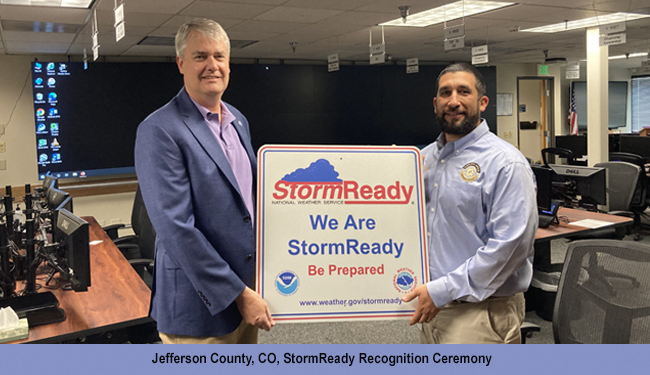 Jefferson County, CO, StormReady Recogntion Ceremony