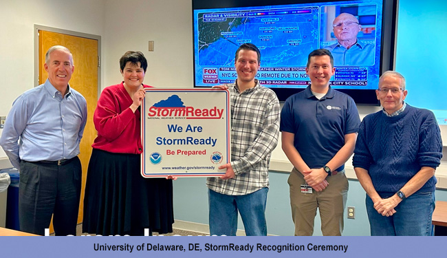 University of Delaware, DE, StormReady Recognition Ceremony