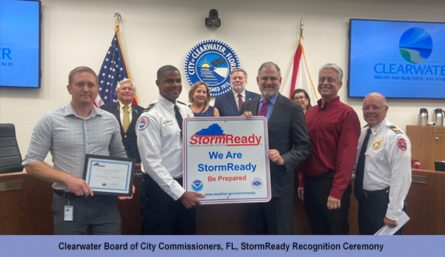 Clearwater Board of City Commissioners, FL, StormReady Recogntion Ceremony