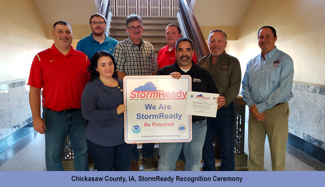 Chickasaw County, IA, StormReady Recognition Ceremony