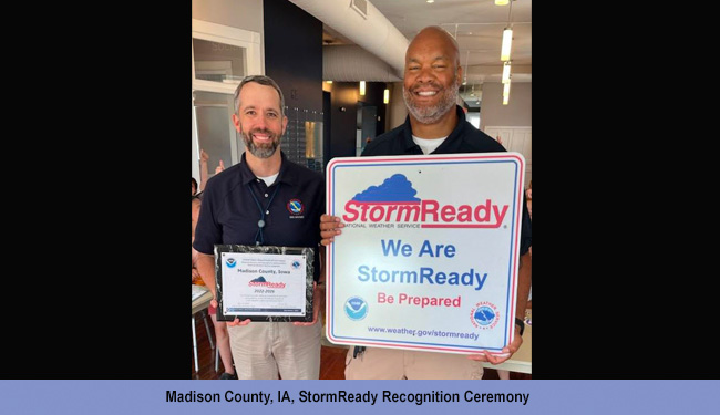 Madison County, IA, StormReady Recogntion Ceremony
