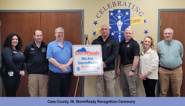 Cass County, IN, StormReady Recogntion Ceremony