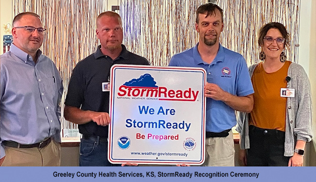 Greeley County Health Services, KS, StormReady Recognition Ceremony