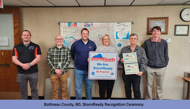 Bottineau County, ND, StormReady Recognition Ceremony