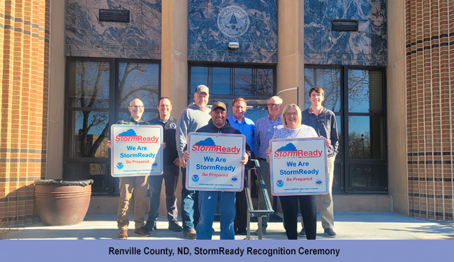 Renville County, ND, StormReady Recognition Ceremony