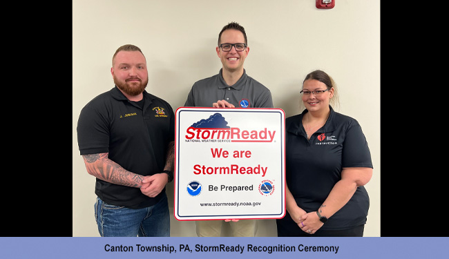 Canton Township, PA, StormReady Recognition Ceremony