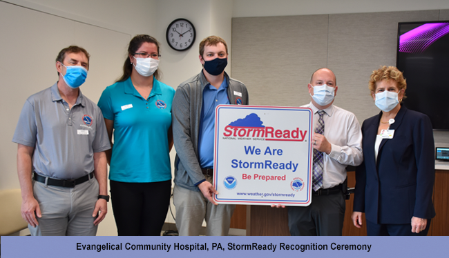Evangelical Community Hospital, PA, StormReady Recognition Ceremony