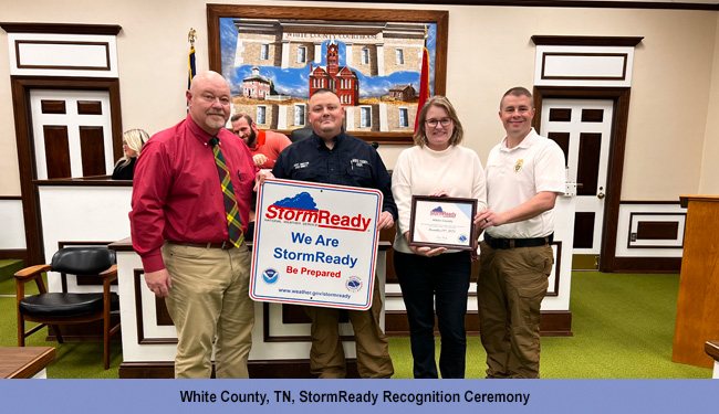White County, TN, StormReady Recogntion Ceremony