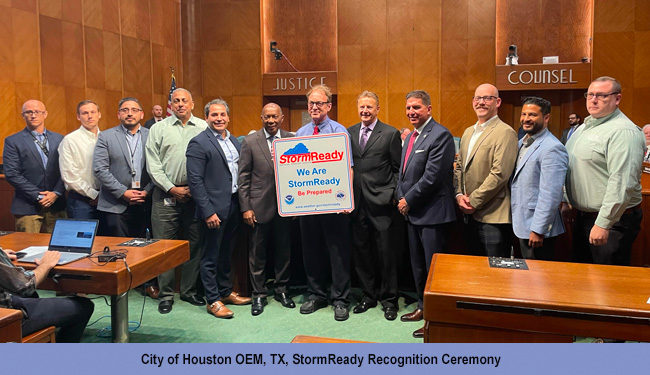 Houston OEM, TX, StormReady Recognition Ceremony