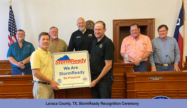 Lavaca County, TX, StormReady Recogntion Ceremony