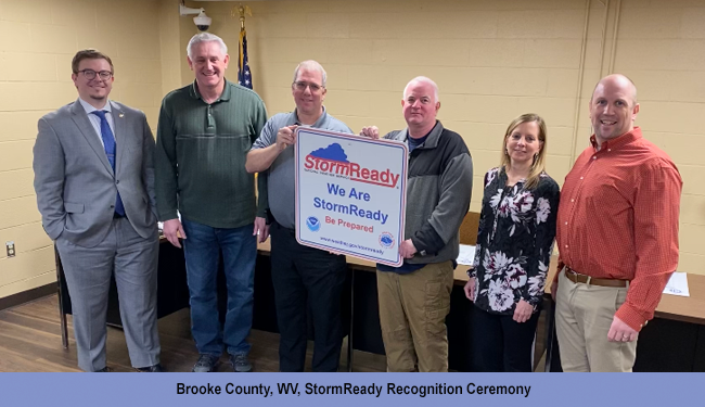 Brooke County, WV, StormReady Recogntion Ceremony