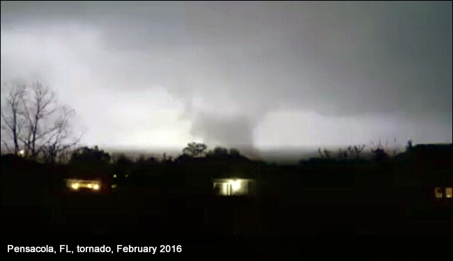 Pensacola, FL, tornado, February 2016