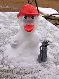 A snow/sleetman in Albany, GA. Viewer-submitted photo posted by on WFXL Facebook page.